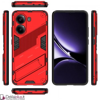 Smūgiams atsparus dėklas su kojele -raudonas (Xiaomi Poco X7 Pro 5G)